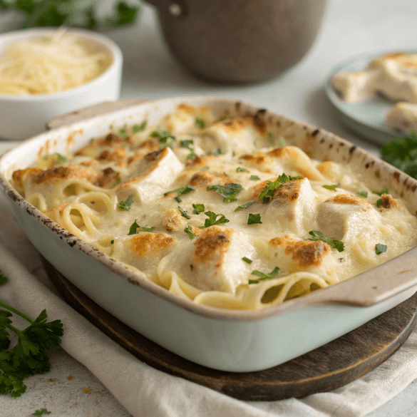 chicken alfredo bake