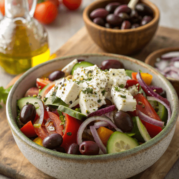 Greek Salad with Kalamata Olives and Feta