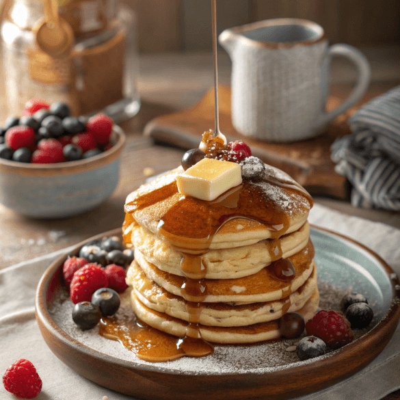 Classic Pancakes with Maple Syrup