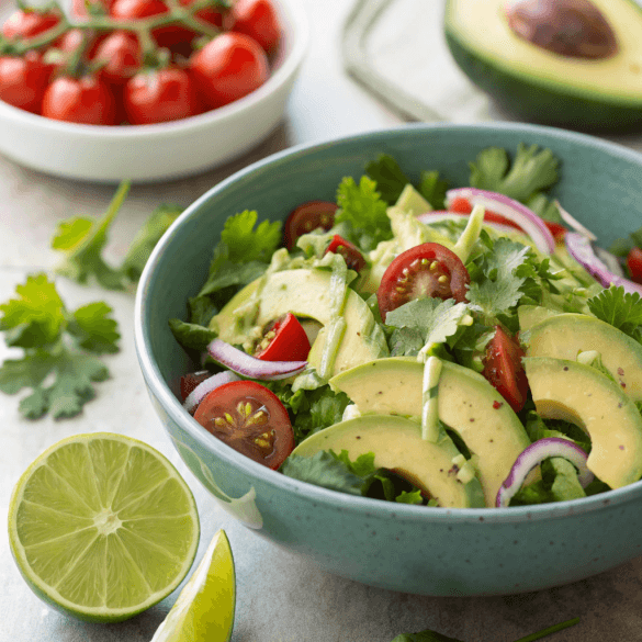 Avocado Salad With Cilantro Lime Dressing