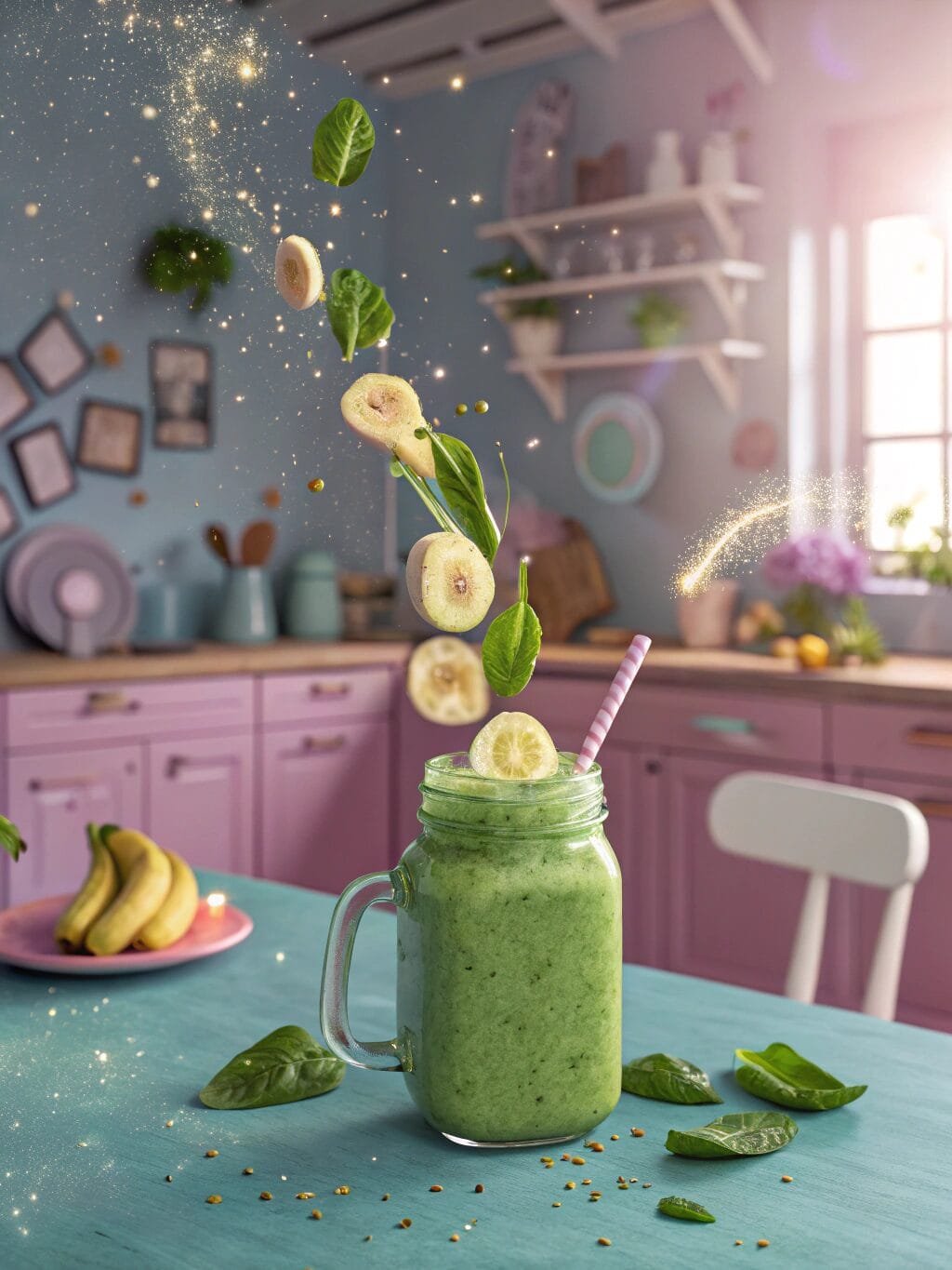 Smoothie with Banana, Spinach Recipe