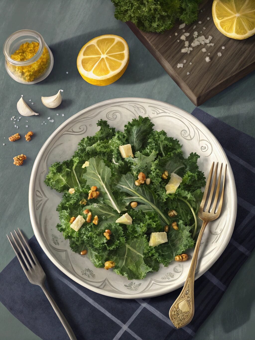 Kale Salad with Lemon Dressing