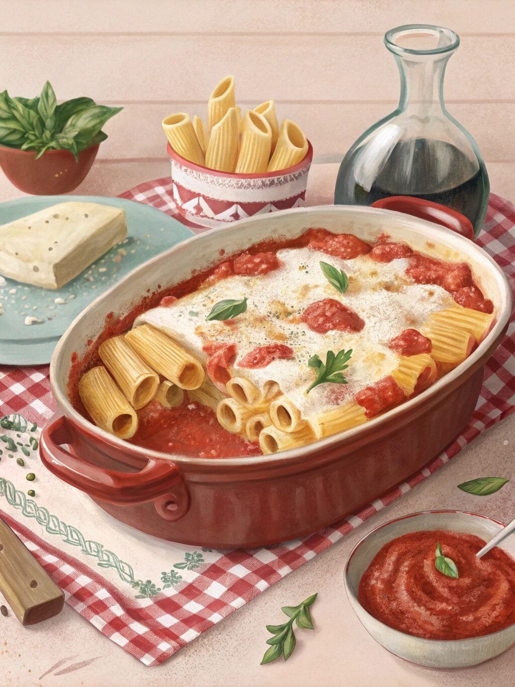 Baked Ziti with Ricotta and Marinara