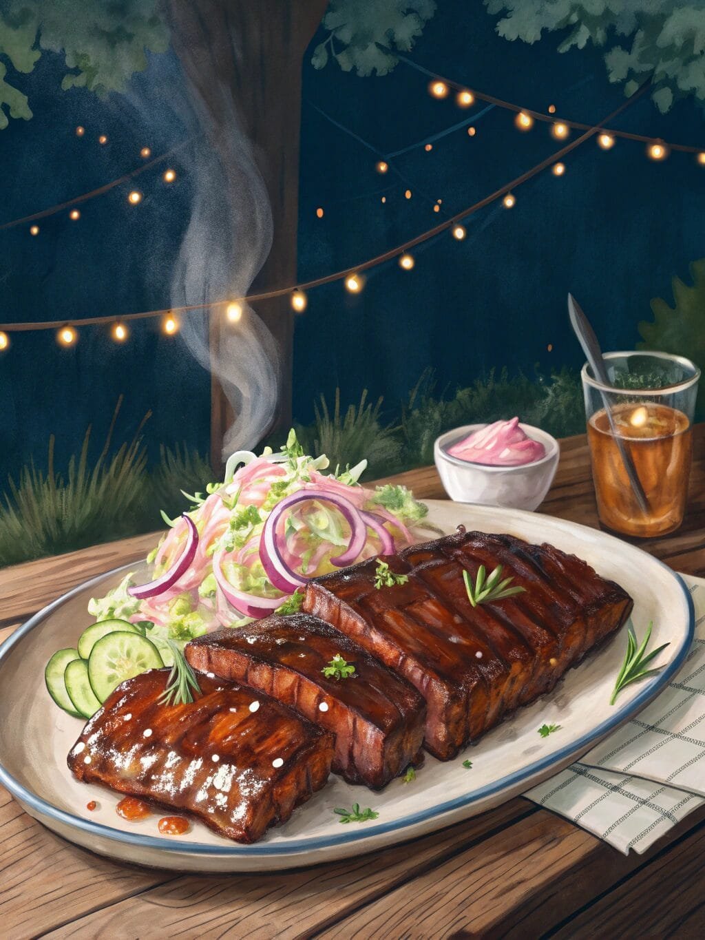 BBQ Ribs with Coleslaw