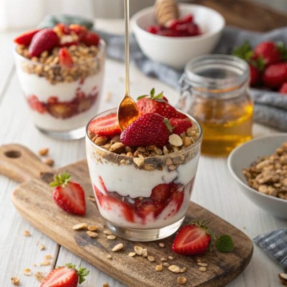 strawberry—granola-yoghurt-parfait–a-perfectly- Strawberry & Granola Yoghurt Parfait