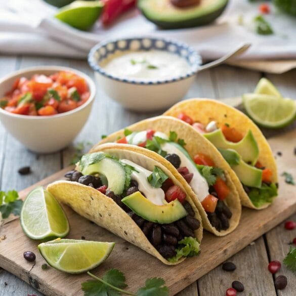 veggie-tacos-with-black-beans-and-avocado–vibrant Veggie Tacos